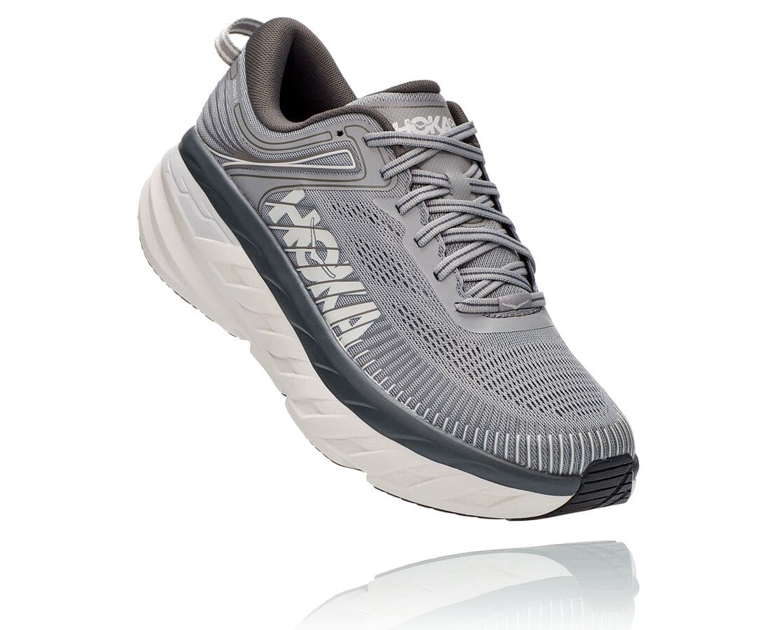 Hoka One One Bondi 7 South Africa - Mens Wide Running Shoes - Dark Grey,IWLTU-8706